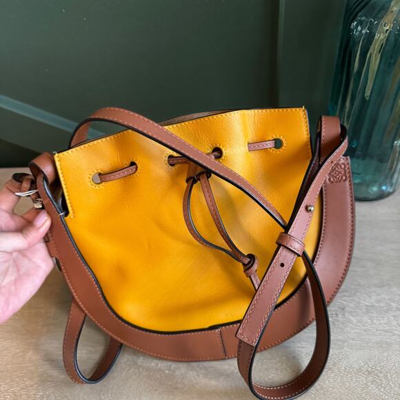 Loewe Handbags - 318 LOEWE HORSEHOE COLORBLOCK CROSSBODY BAG YELLOW